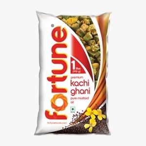 Fortune Kachi Ghani Mustard Oil Pouch (1 L)